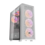 Ant Esports 250 Air Auto RGB (ATX) Mid Tower Cabinet With Tempered Glass Side Panel (White) - Image 2