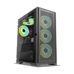Ant Esports ICE-4000 ARGB (ATX) Mid Tower Cabinet With Tempered Glass Side Panel (Black) - Image 2