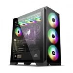 Ant Esports ICE-590TG ARGB (E-ATX) Mid Tower Cabinet with Tempered Glass Side Panel (Black)
