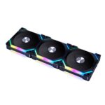 Lian Li UNI Fan SL120 V2 ARGB Black - 120mm PWM ARGB Cabinet Fan With ARGB Controller (Triple Pack) - Image 2