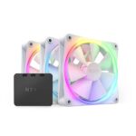 Nzxt F120 RGB Duo White - 120mm PWM Cabinet Fan With RGB Controller (Triple Pack) - Image 2