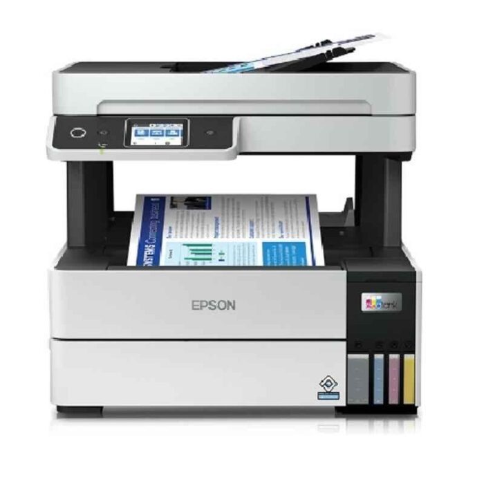 Epson Ecotank L6490 White A4 Wi-Fi All-in-One Colour Ink Tank Printer with ADF & Duplex